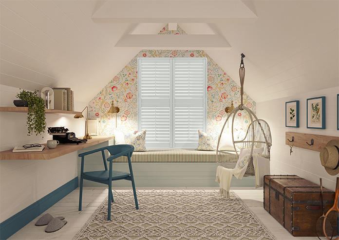 Kensington, Muted White - Tier on Tier Plantation Shutter - Image 9